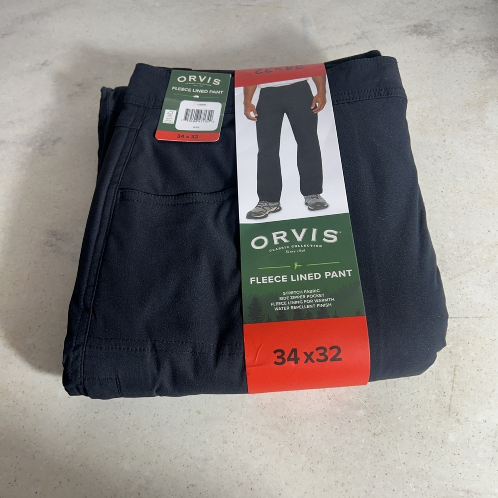 Orvis Men's Fleece Lined Stretch Fabric Pants 34x32